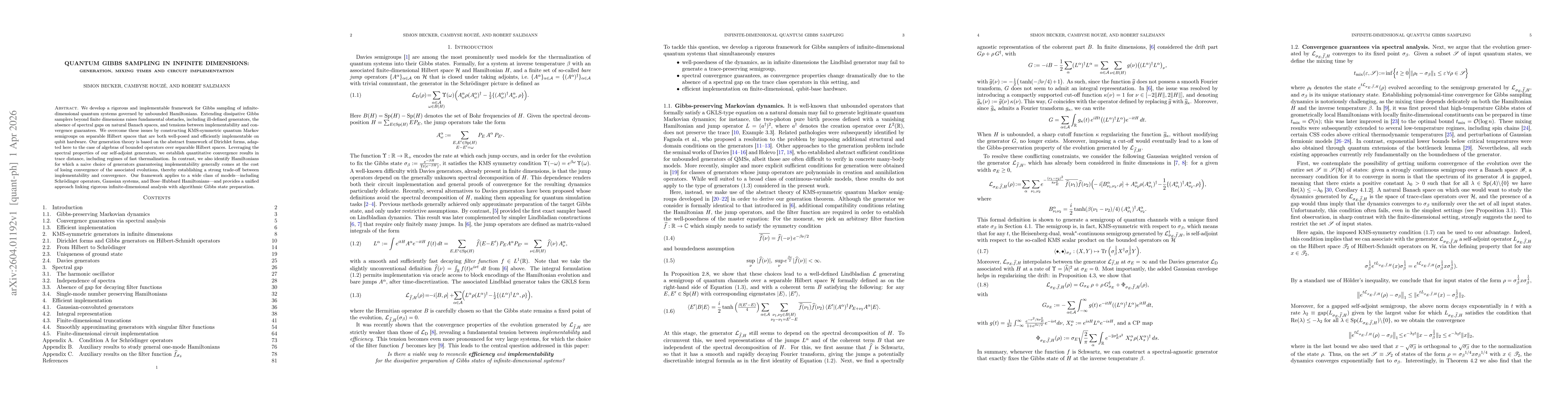 Thumbnail for Quantum Gibbs Sampling in Infinite Dimensions: Generation, Mixing Times and Circuit Implementation