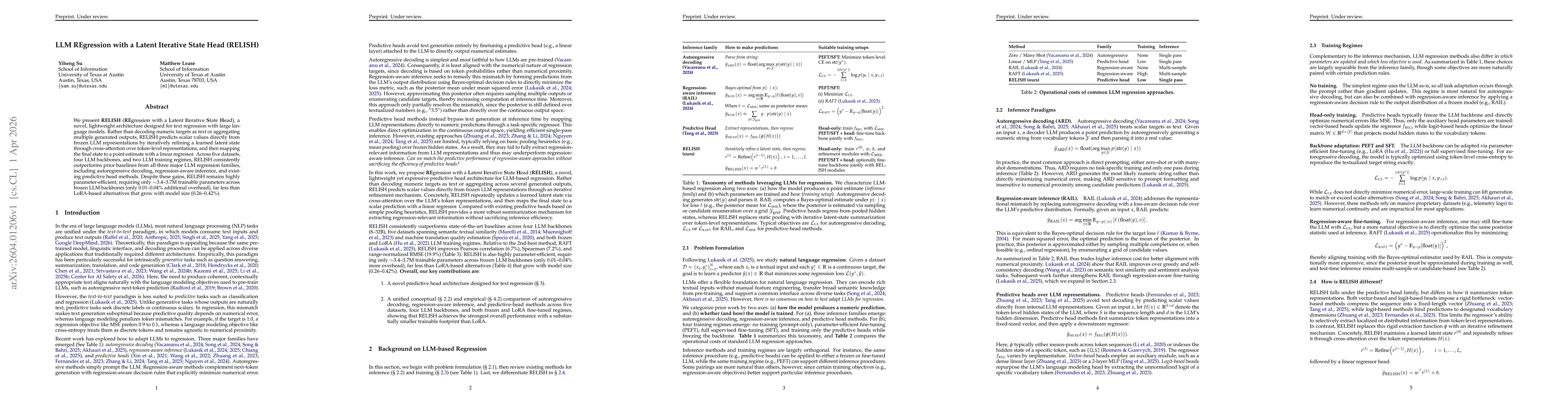 Thumbnail for LLM REgression with a Latent Iterative State Head