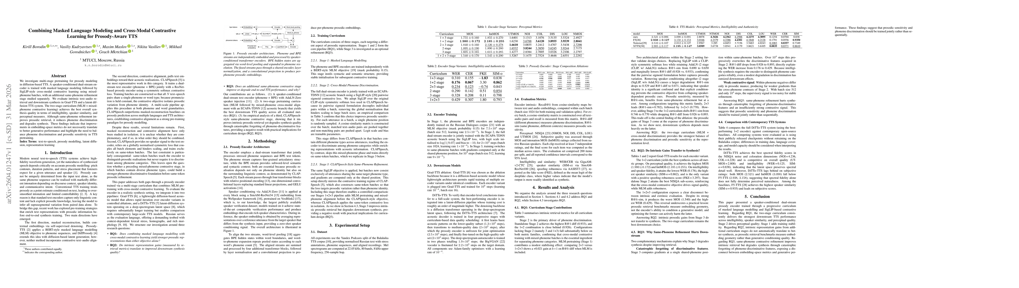 Thumbnail for Combining Masked Language Modeling and Cross-Modal Contrastive Learning for Prosody-Aware TTS