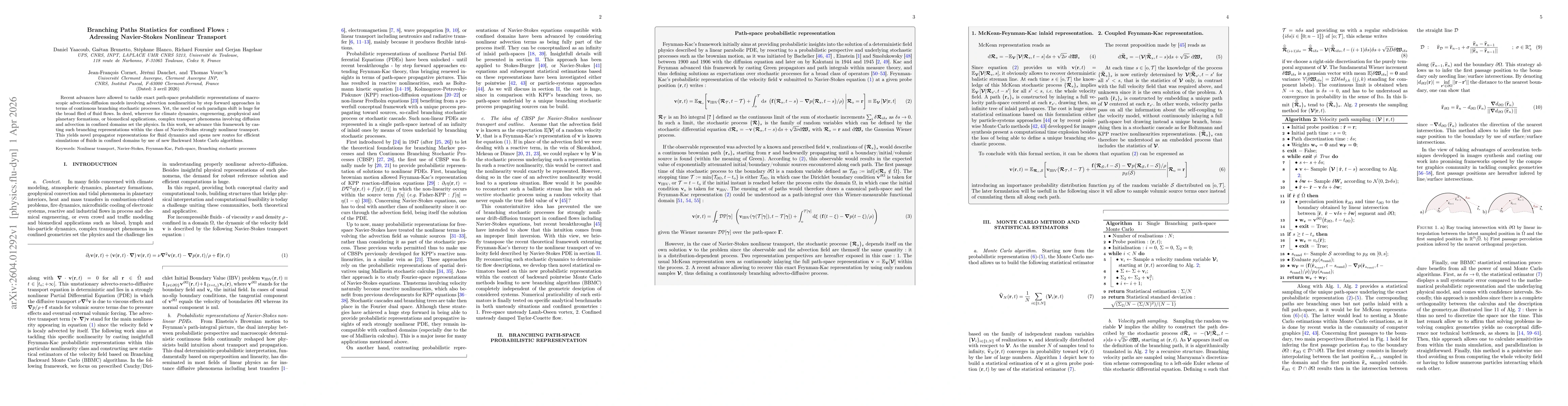 Thumbnail for Branching Paths Statistics for confined Flows : Adressing Navier-Stokes Nonlinear Transport