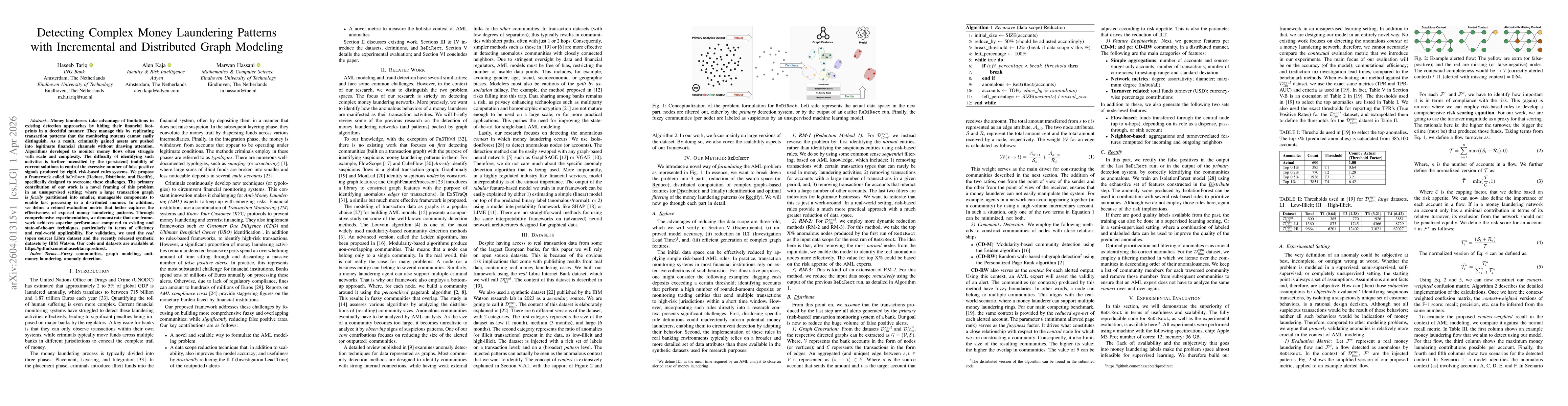 Thumbnail for Detecting Complex Money Laundering Patterns with Incremental and Distributed Graph Modeling