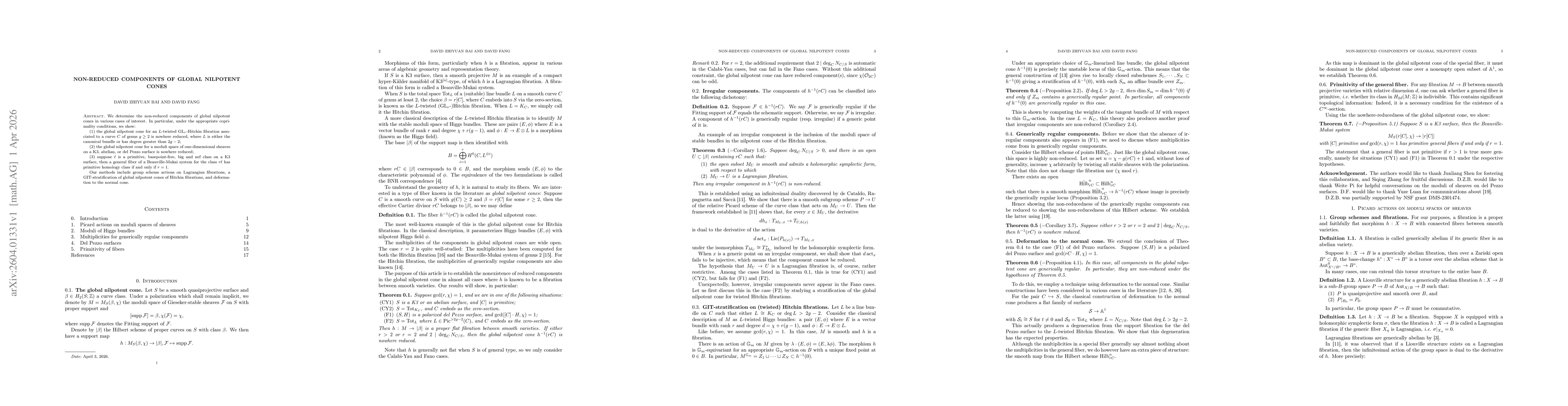 Thumbnail for Non-reduced components of global nilpotent cones