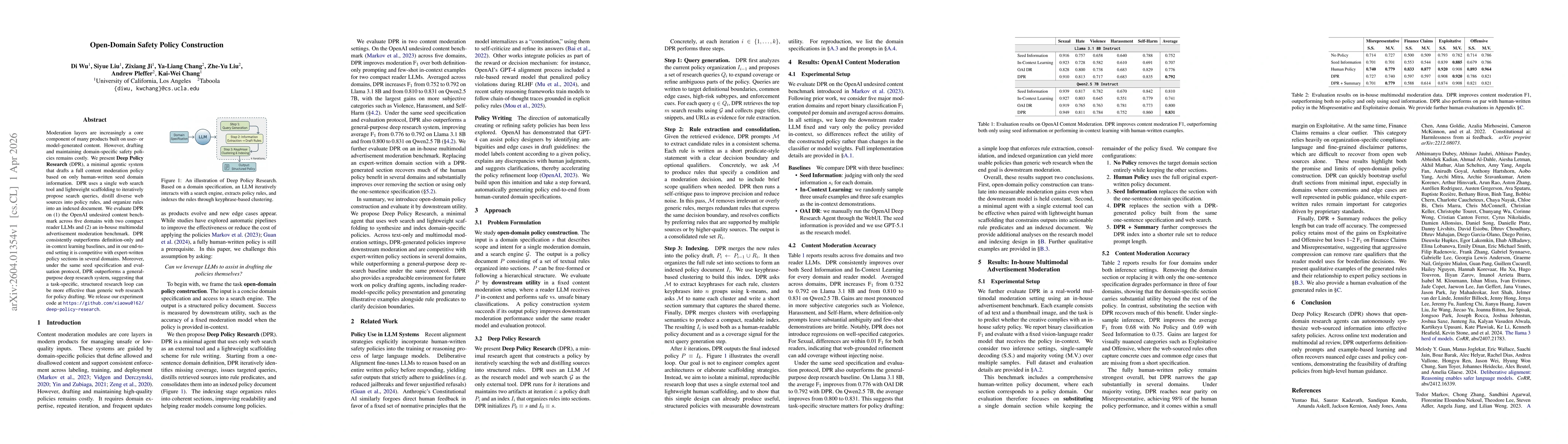 Thumbnail for Open-Domain Safety Policy Construction