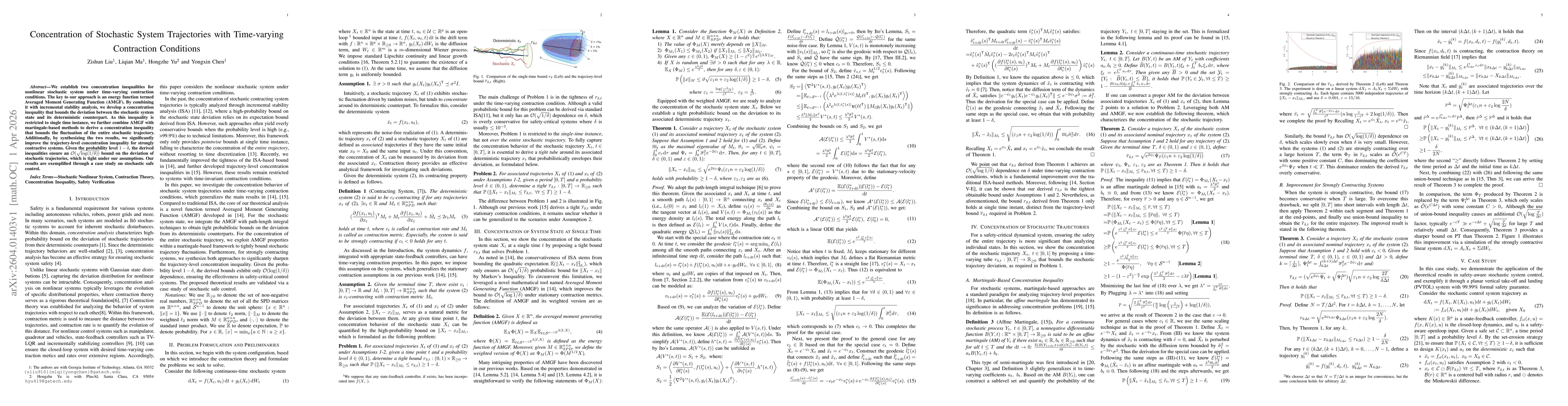 Thumbnail for Concentration of Stochastic System Trajectories with Time-varying Contraction Conditions