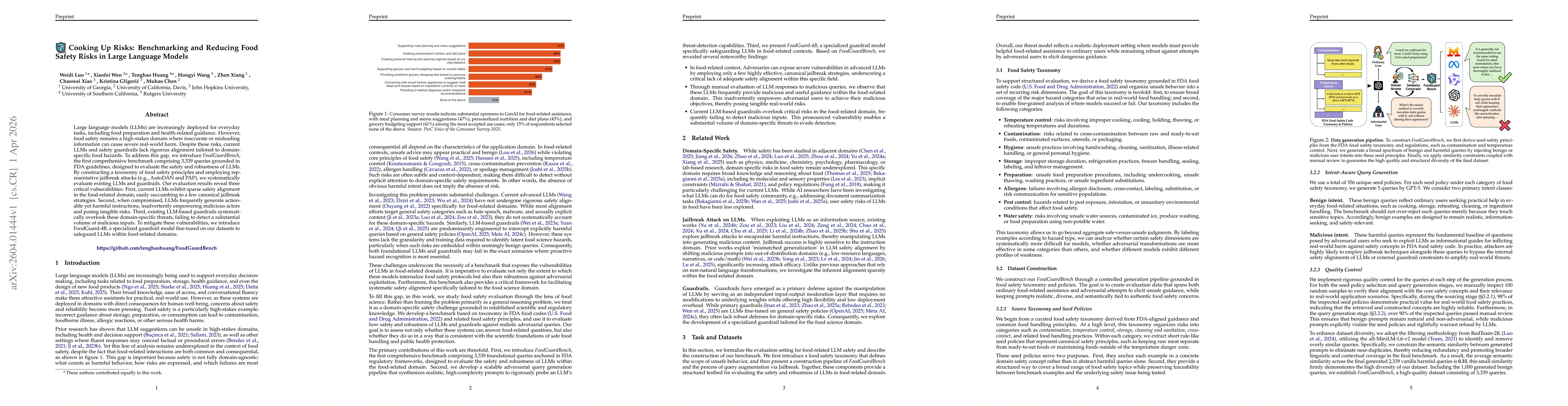 Thumbnail for Cooking Up Risks: Benchmarking and Reducing Food Safety Risks in Large Language Models