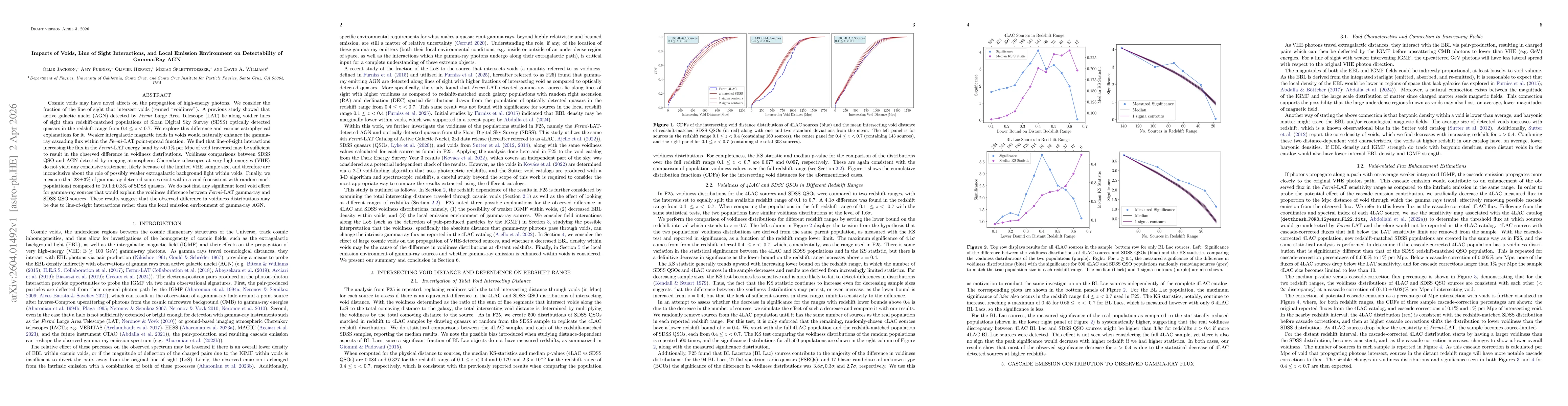 Thumbnail for Impacts of Voids, Line of Sight Interactions, and Local Emission Environment on Detectability of Gamma-Ray AGN