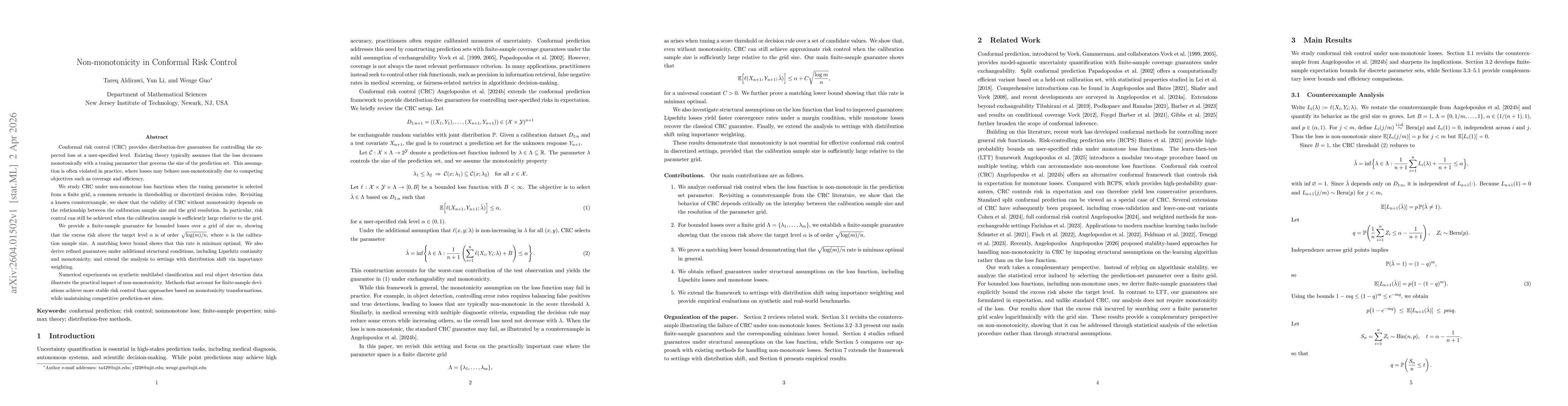 Thumbnail for Non-monotonicity in Conformal Risk Control