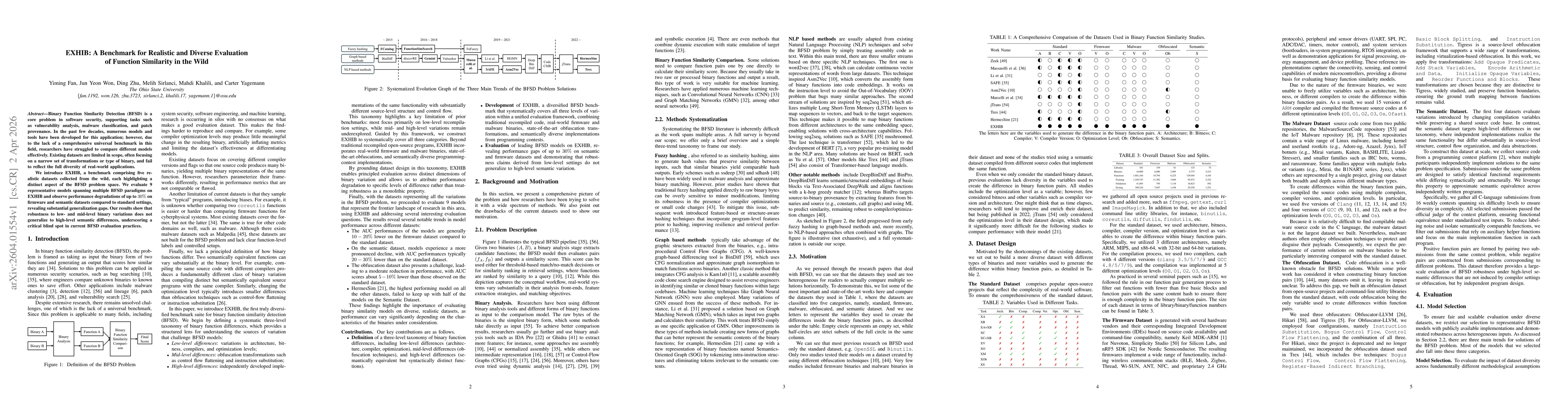 Thumbnail for EXHIB: A Benchmark for Realistic and Diverse Evaluation of Function Similarity in the Wild