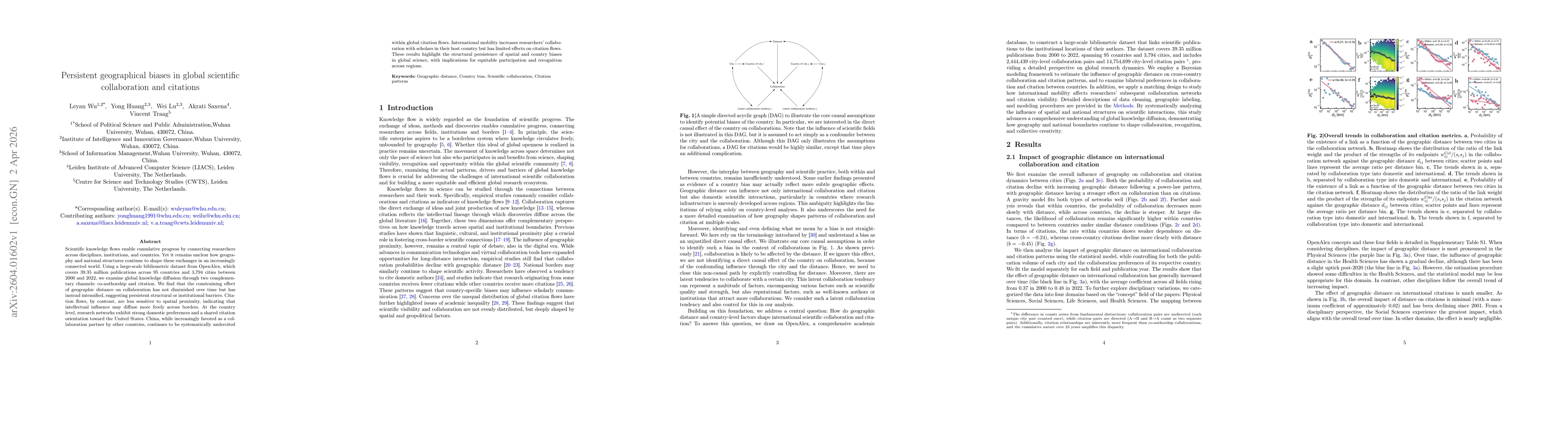 Thumbnail for Persistent geographical biases in global scientific collaboration and citations