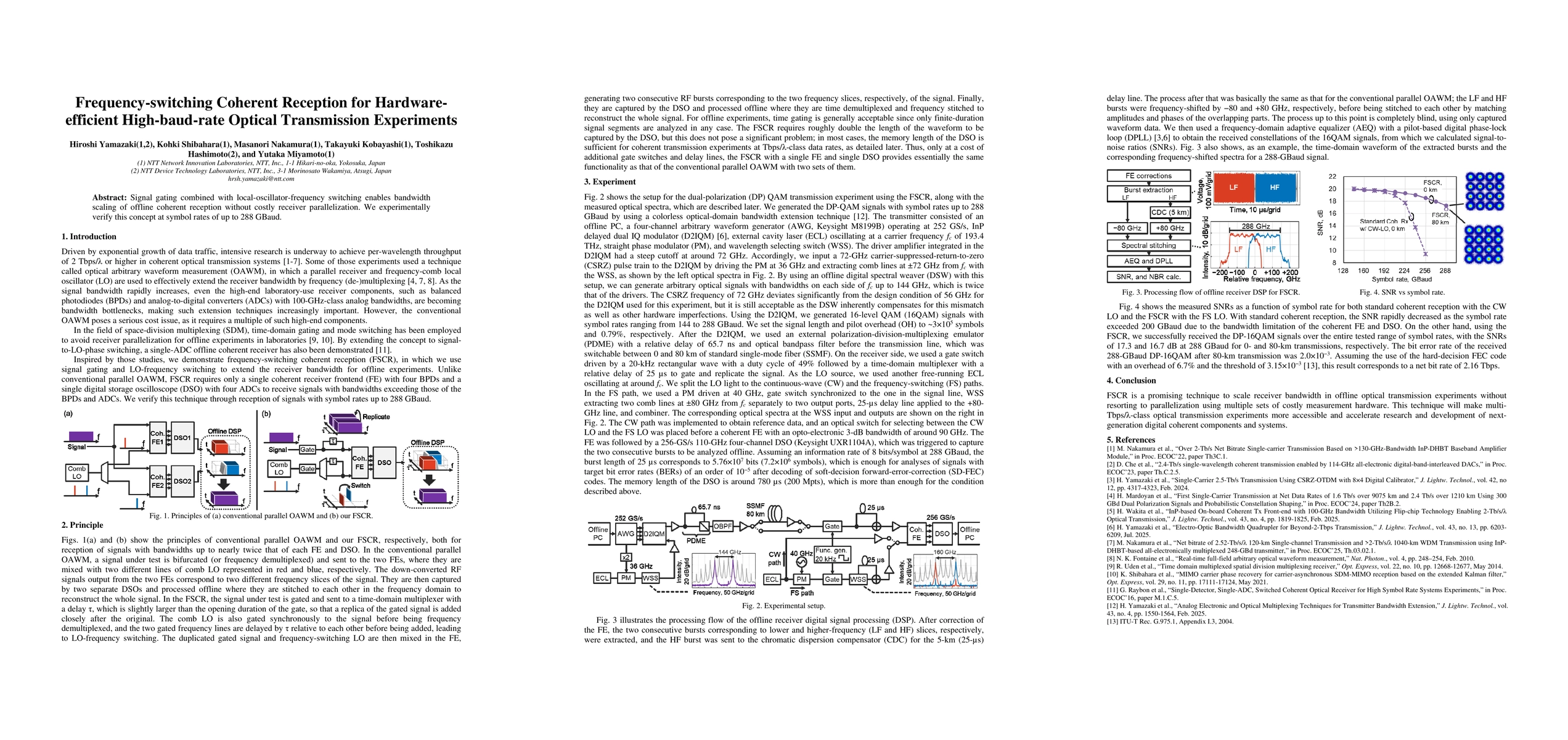 Thumbnail for Frequency-switching Coherent Reception for Hardware-efficient High-baud-rate Optical Transmission Experiments
