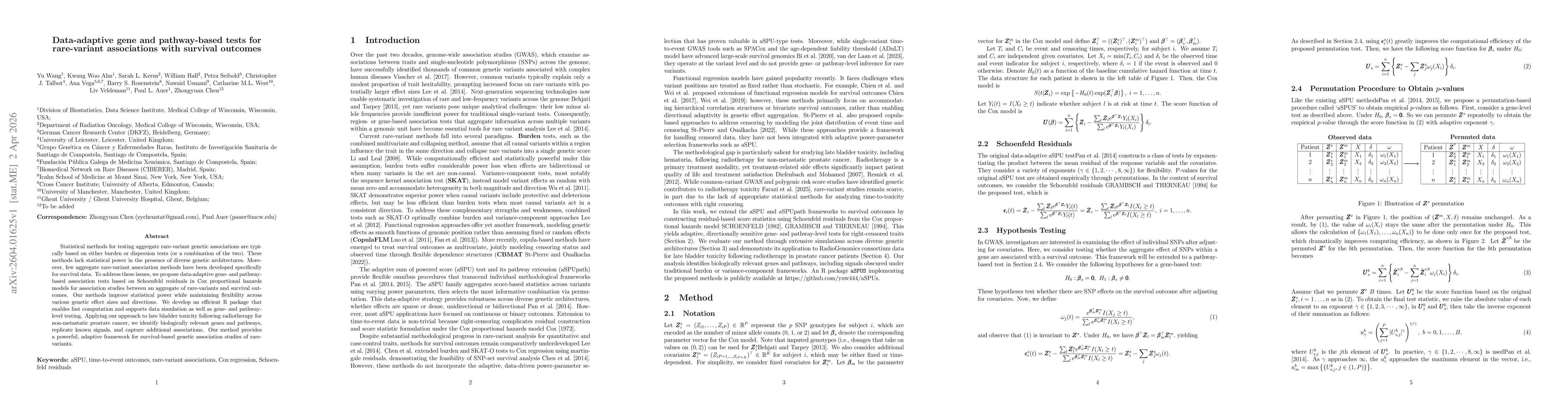 Thumbnail for Data-adaptive gene and pathway-based tests forrare-variant associations with survival outcomes