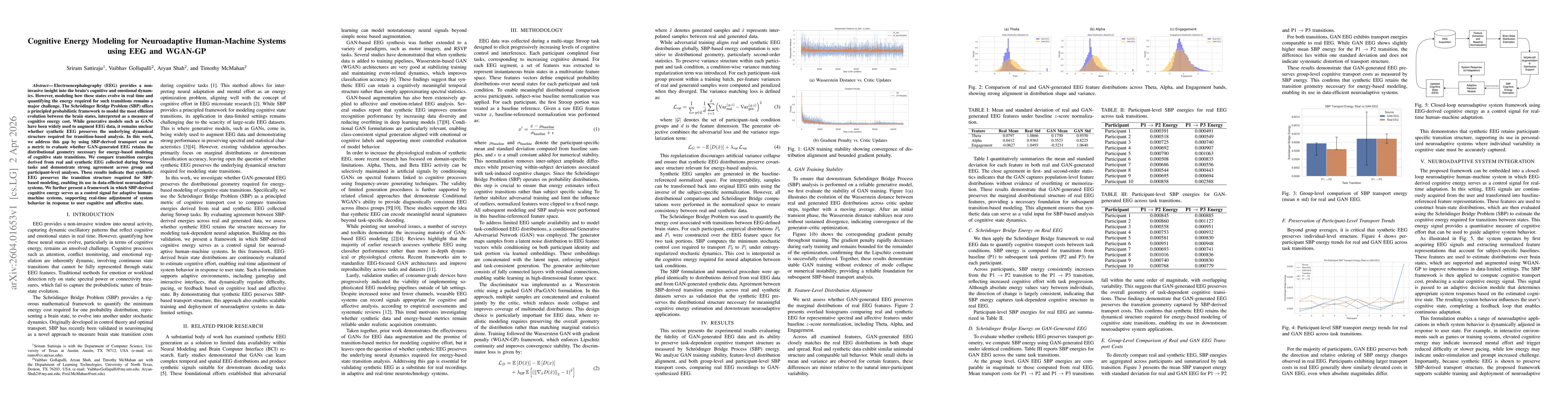 Thumbnail for Cognitive Energy Modeling for Neuroadaptive Human-Machine Systems using EEG and WGAN-GP