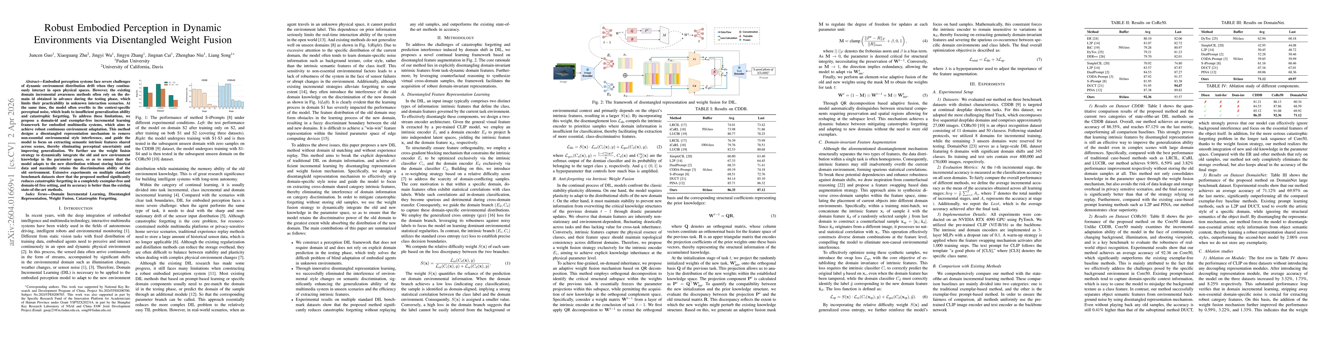 Thumbnail for Robust Embodied Perception in Dynamic Environments via Disentangled Weight Fusion