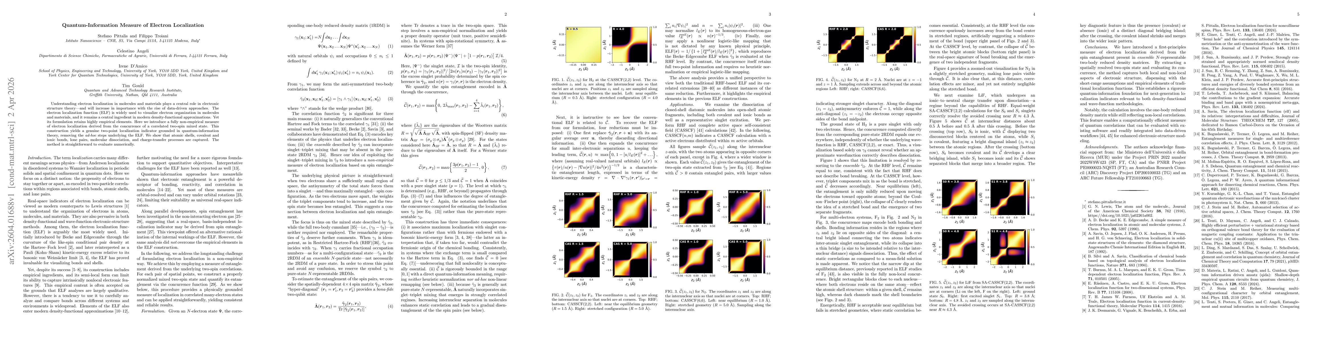 Thumbnail for Quantum-Information Measure of Electron Localization