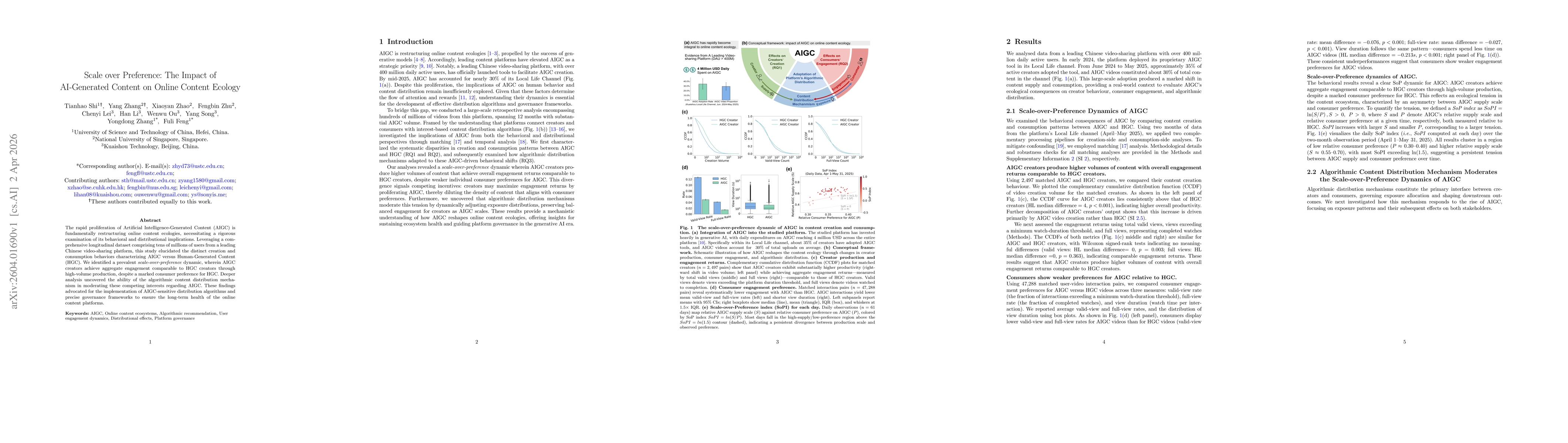 Thumbnail for Scale over Preference: The Impact of AI-Generated Content on Online Content Ecology