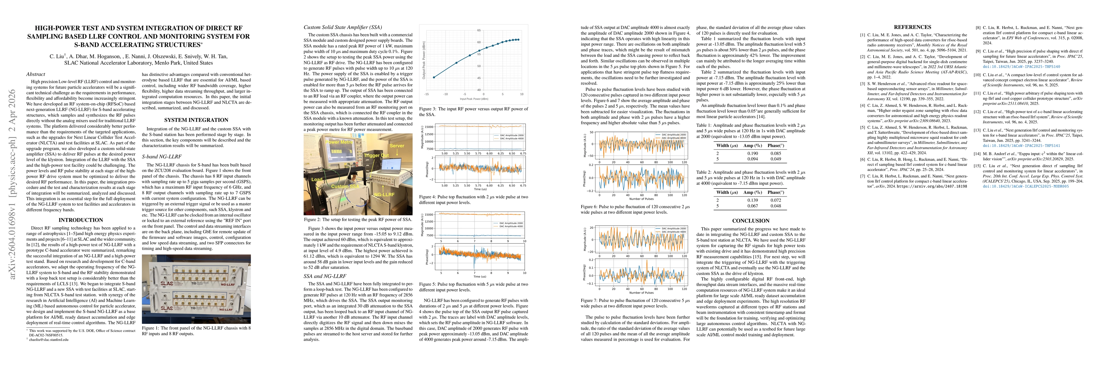 Thumbnail for High-power Test and System Integration of Direct RF Sampling Based LLRF Control and Monitoring System for S-Band Accelerating Structures