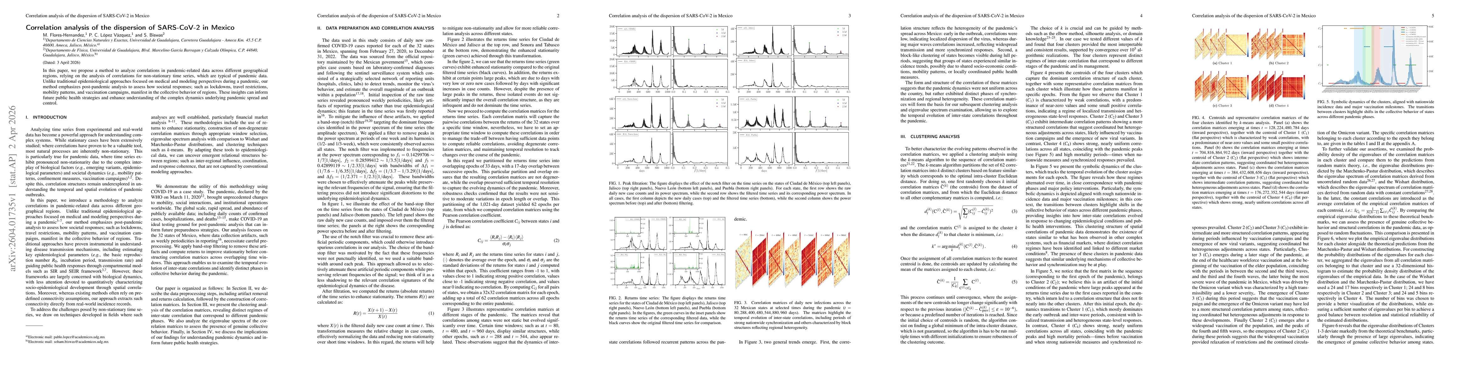 Thumbnail for Correlation analysis of the dispersion of SARS-CoV-2 in Mexico