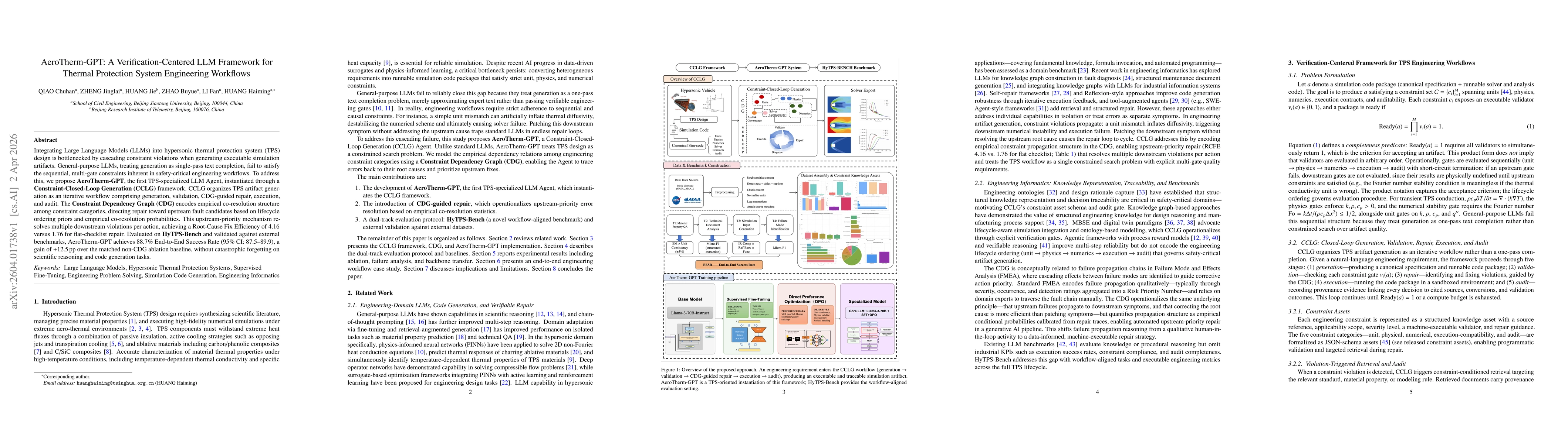 Thumbnail for AeroTherm-GPT: A Verification-Centered LLM Framework for Thermal Protection System Engineering Workflows