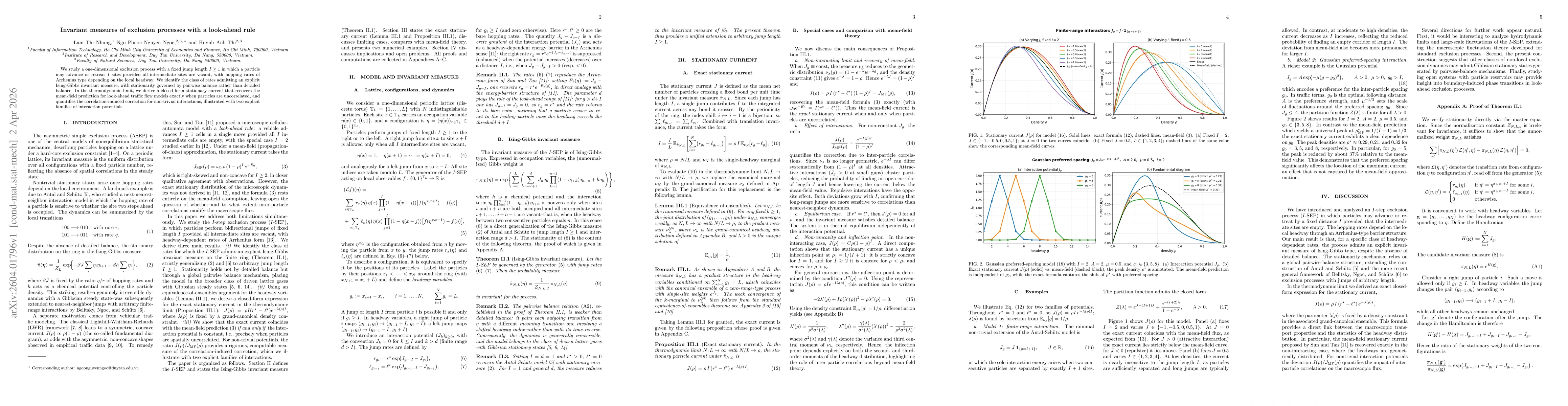 Thumbnail for Invariant measures of exclusion processes with a look-ahead rule
