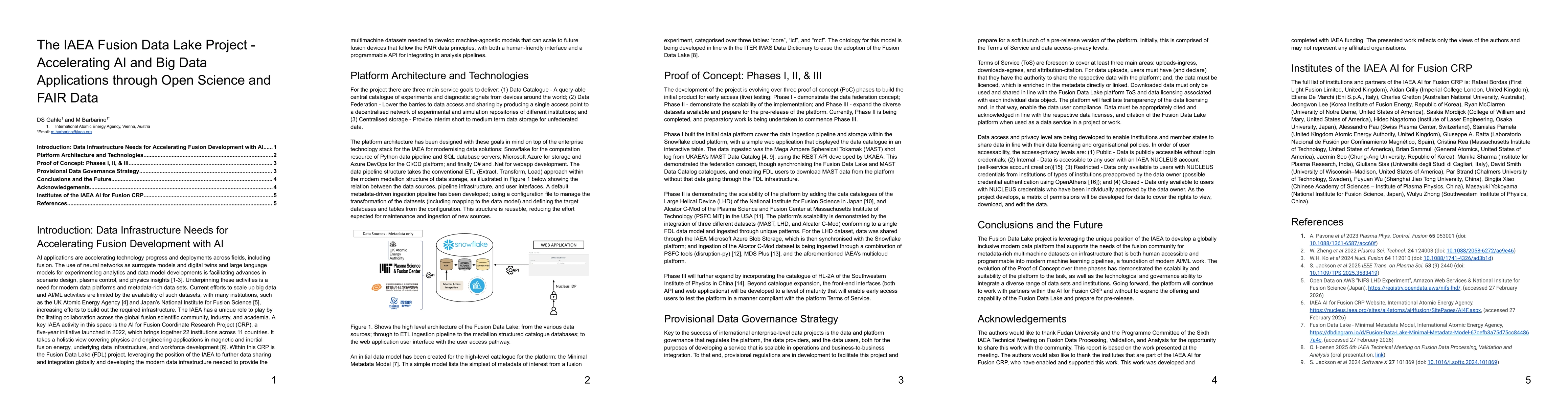 Thumbnail for The IAEA Fusion Data Lake Project -- Accelerating AI and Big Data Applications through Open Science and FAIR Data