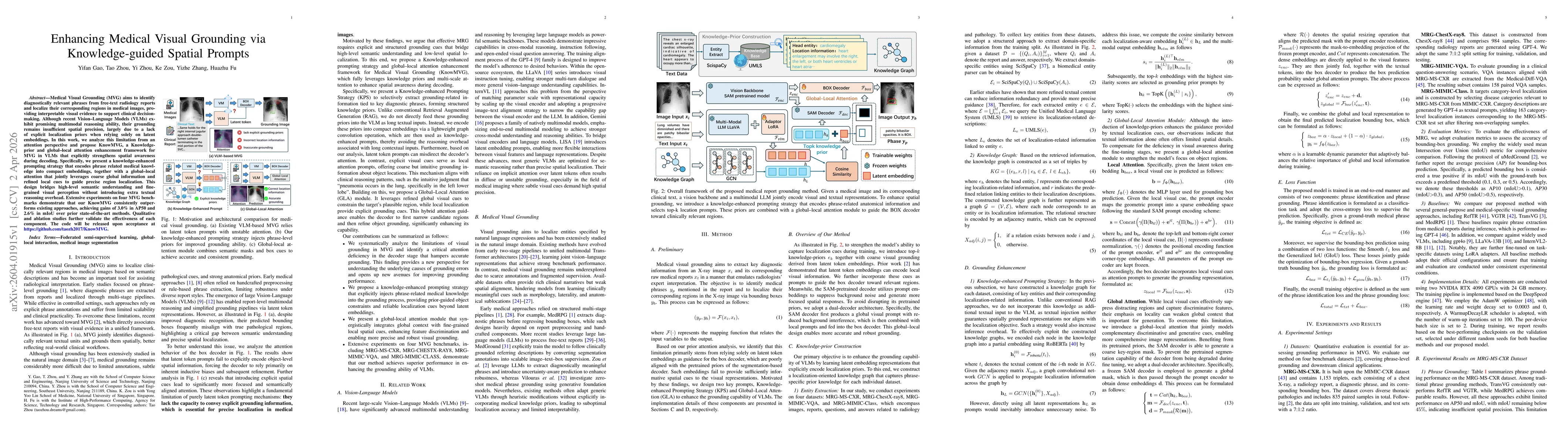 Thumbnail for Enhancing Medical Visual Grounding via Knowledge-guided Spatial Prompts