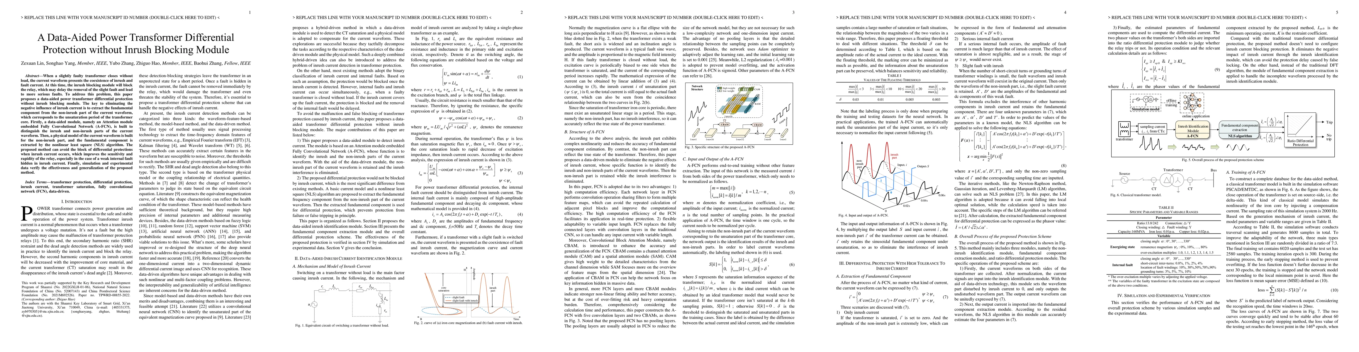 Thumbnail for A Data-Aided Power Transformer Differential Protection without Inrush Blocking Module