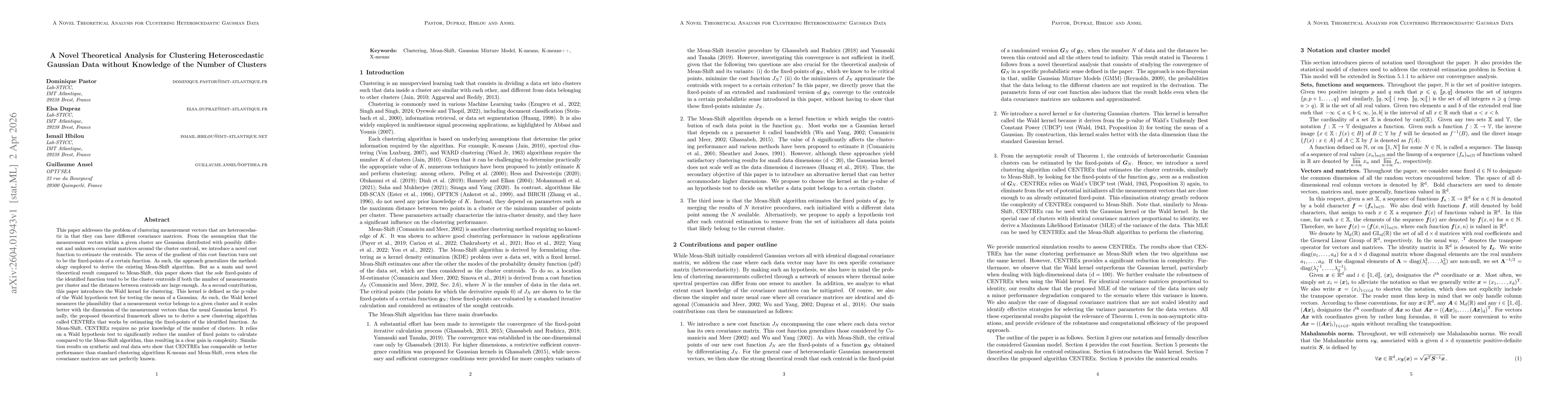 Thumbnail for A Novel Theoretical Analysis for Clustering Heteroscedastic Gaussian Data without Knowledge of the Number of Clusters
