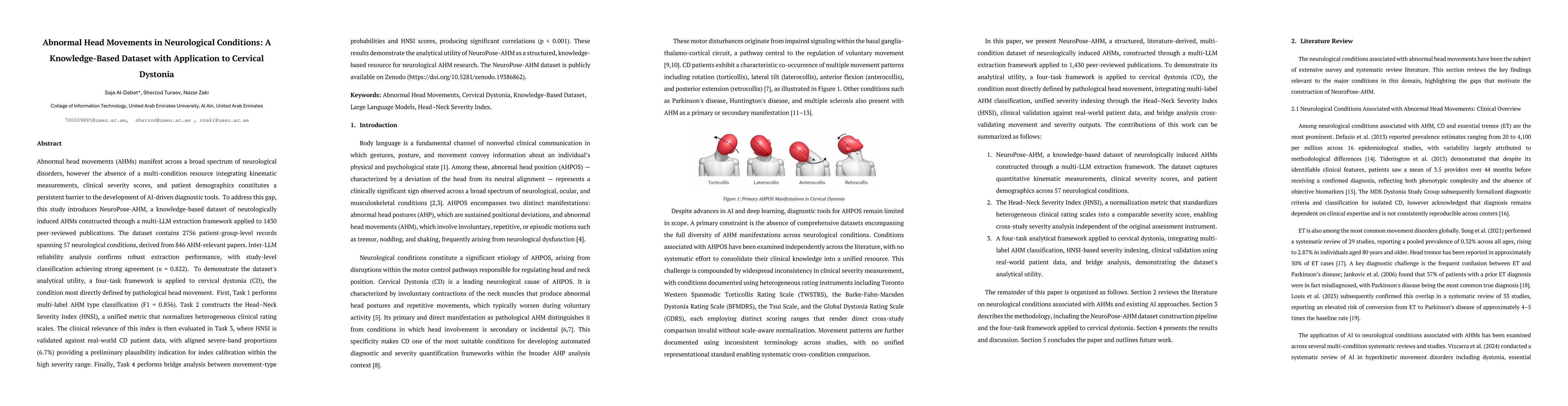 Thumbnail for Abnormal Head Movements in Neurological Conditions: A Knowledge-Based Dataset with Application to Cervical Dystonia