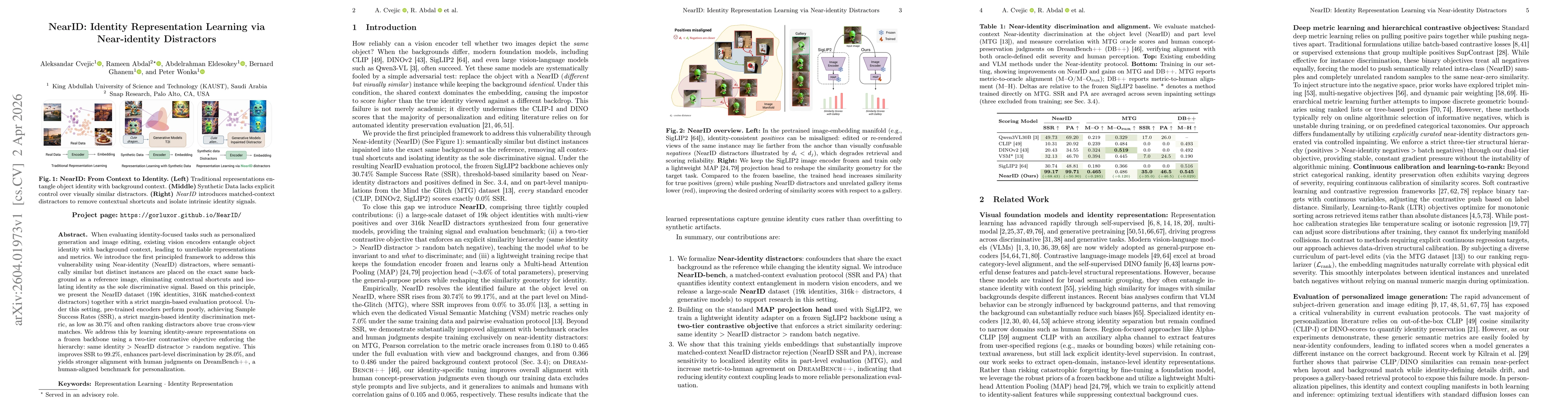 Thumbnail for NearID: Identity Representation Learning via Near-identity Distractors