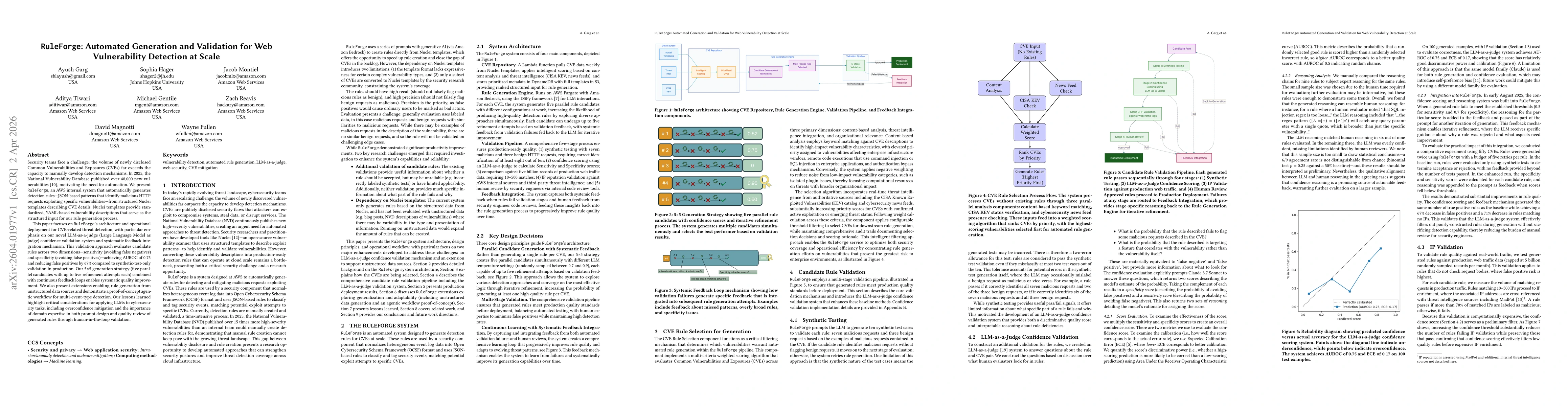 Thumbnail for RuleForge: Automated Generation and Validation for Web Vulnerability Detection at Scale