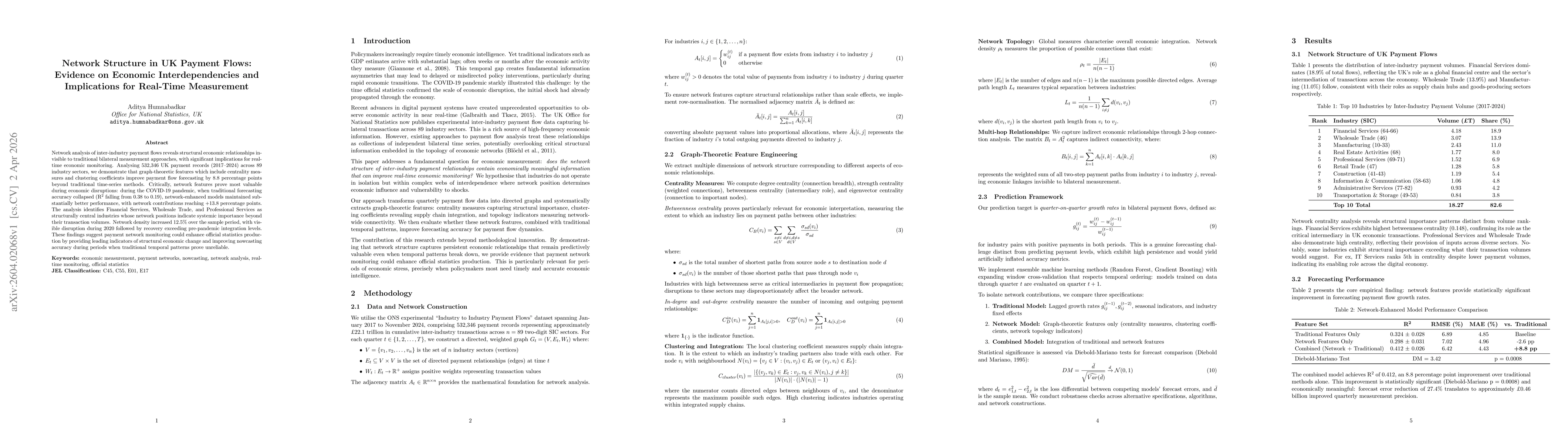 Thumbnail for Network Structure in UK Payment Flows: Evidence on Economic Interdependencies and Implications for Real-Time Measurement