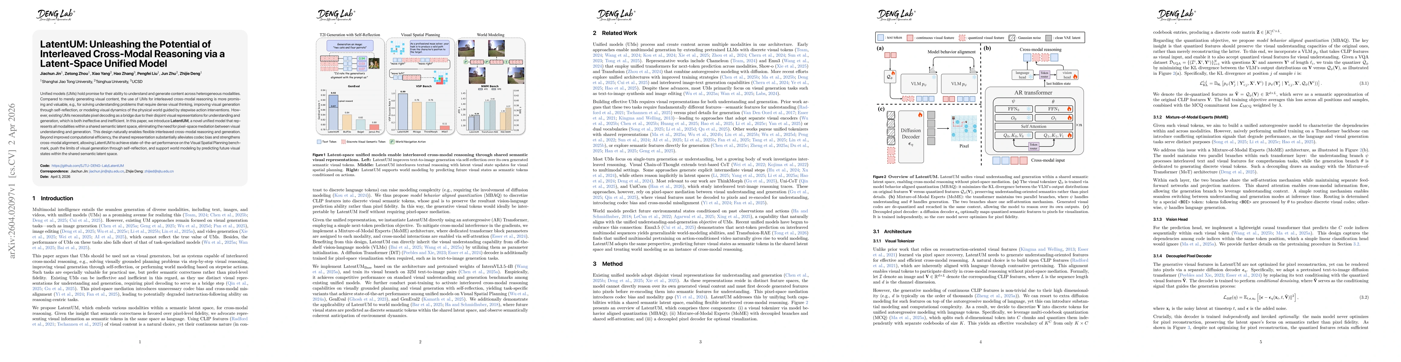 Thumbnail for LatentUM: Unleashing the Potential of Interleaved Cross-Modal Reasoning via a Latent-Space Unified Model