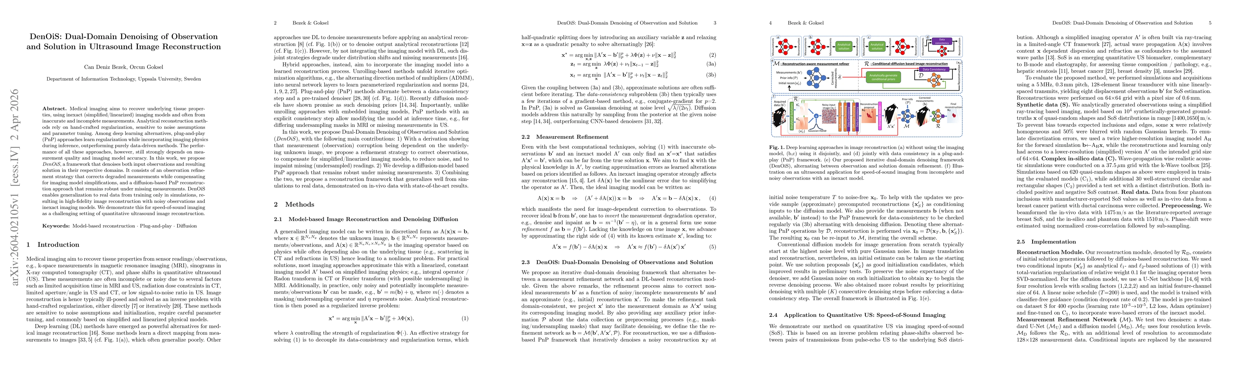 Thumbnail for DenOiS: Dual-Domain Denoising of Observation and Solution in Ultrasound Image Reconstruction