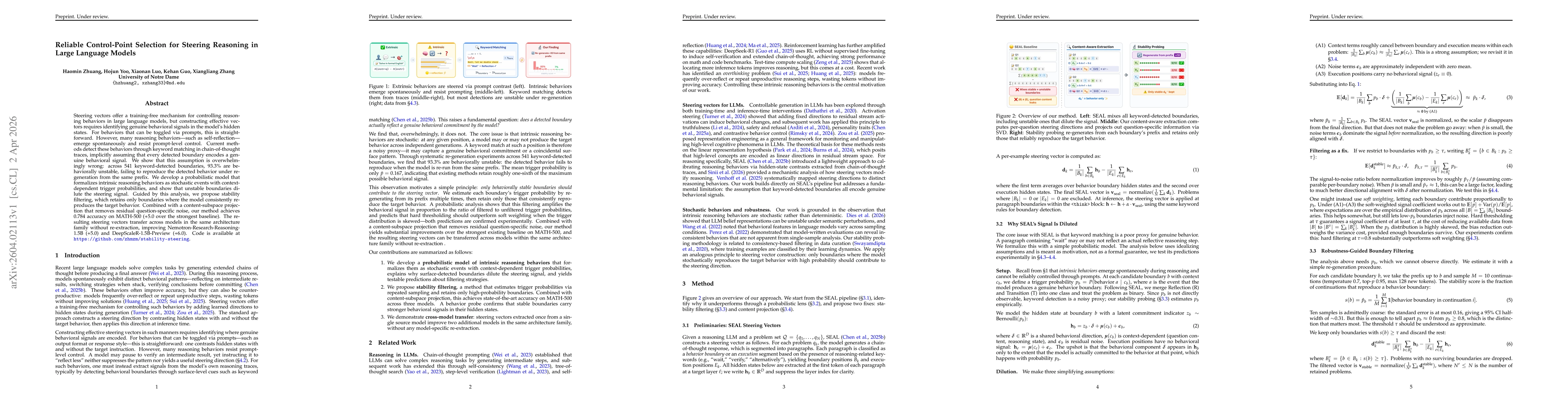 Thumbnail for Reliable Control-Point Selection for Steering Reasoning in Large Language Models