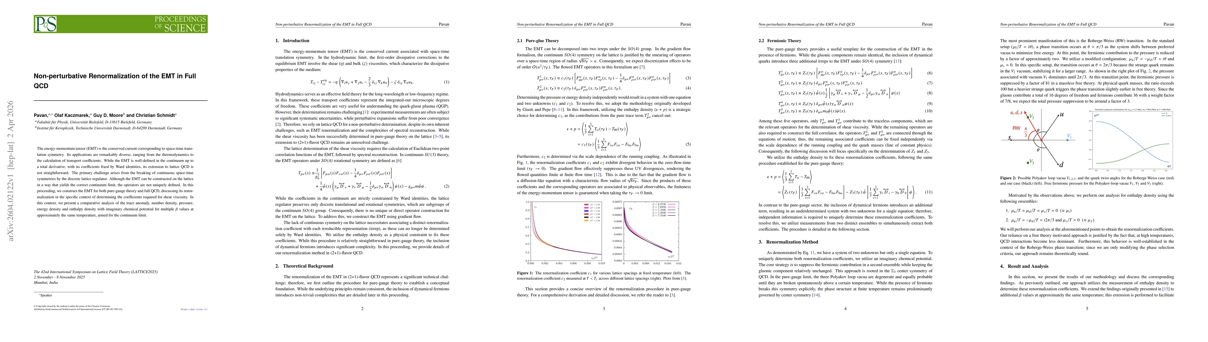 Thumbnail for Non-perturbative Renormalization of the EMT in Full QCD