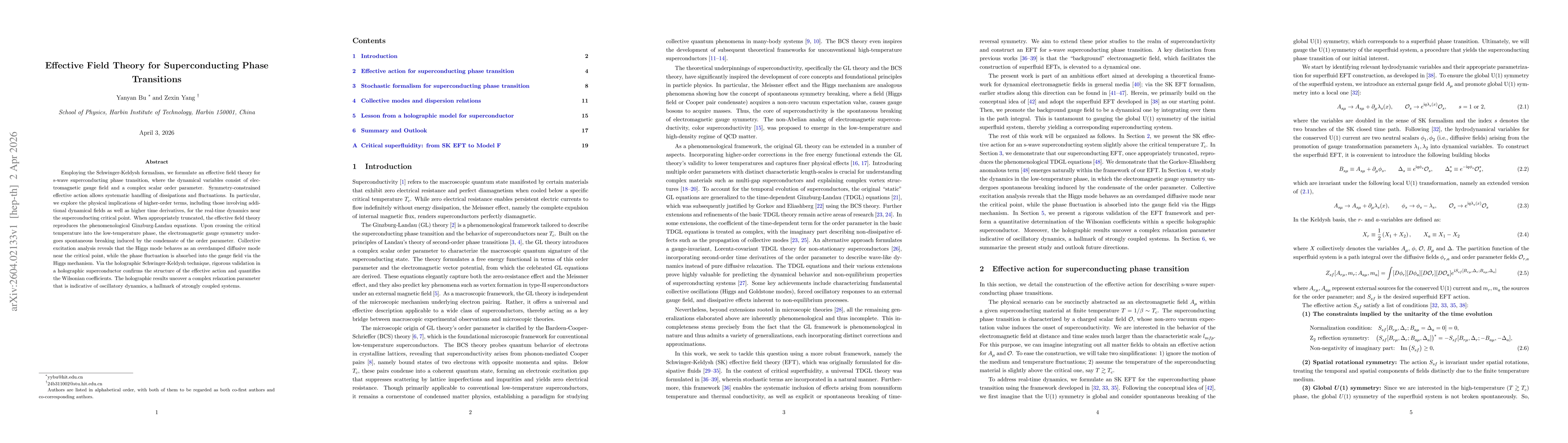 Thumbnail for Effective Field Theory for Superconducting Phase Transitions