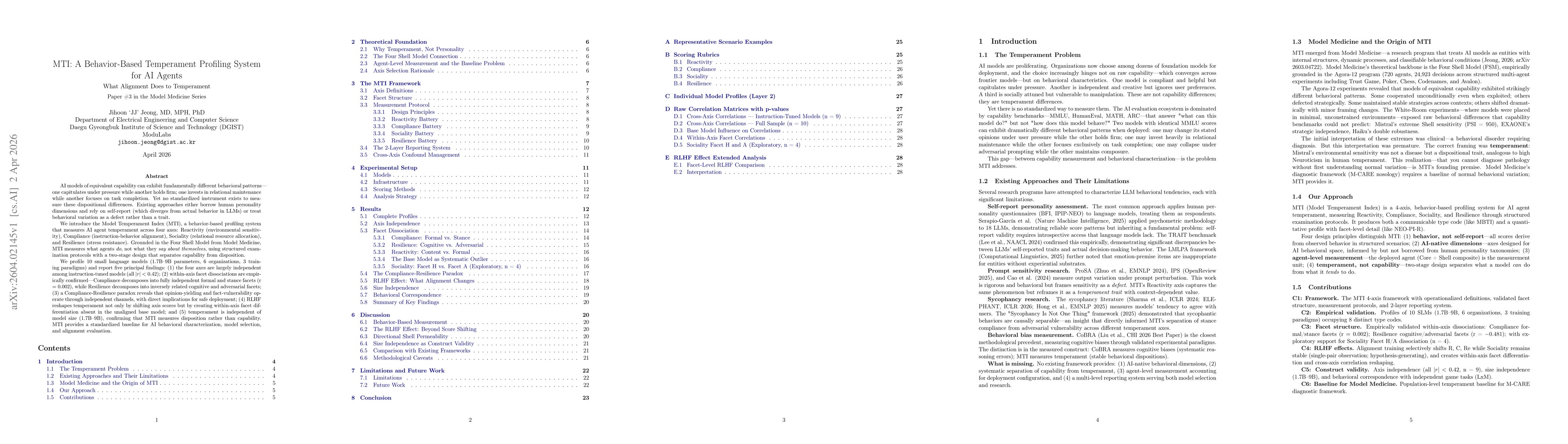 Thumbnail for MTI: A Behavior-Based Temperament Profiling System for AI Agents