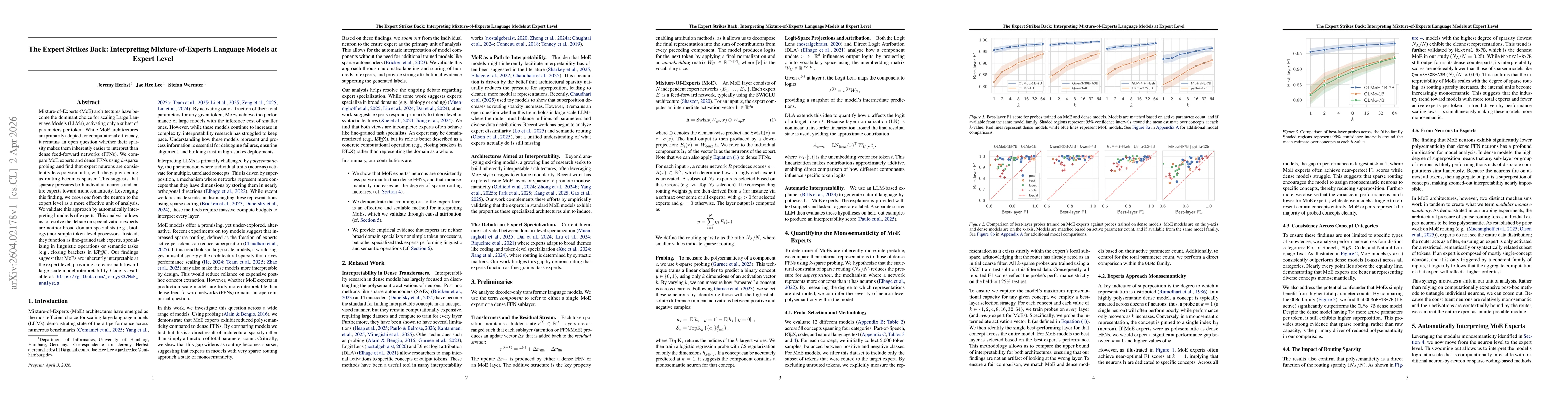 Thumbnail for The Expert Strikes Back: Interpreting Mixture-of-Experts Language Models at Expert Level