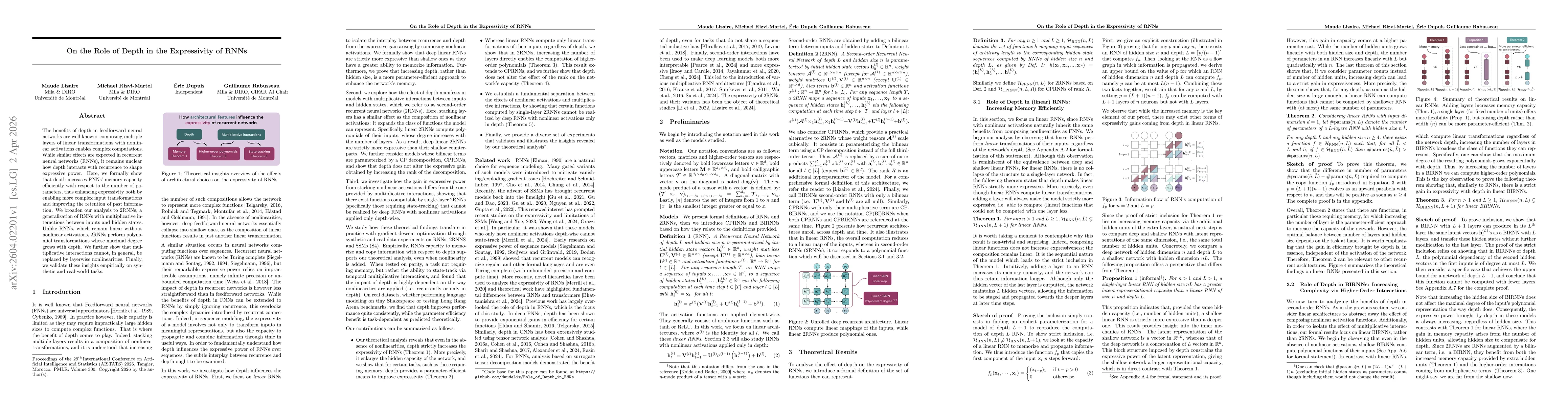 Thumbnail for On the Role of Depth in the Expressivity of RNNs