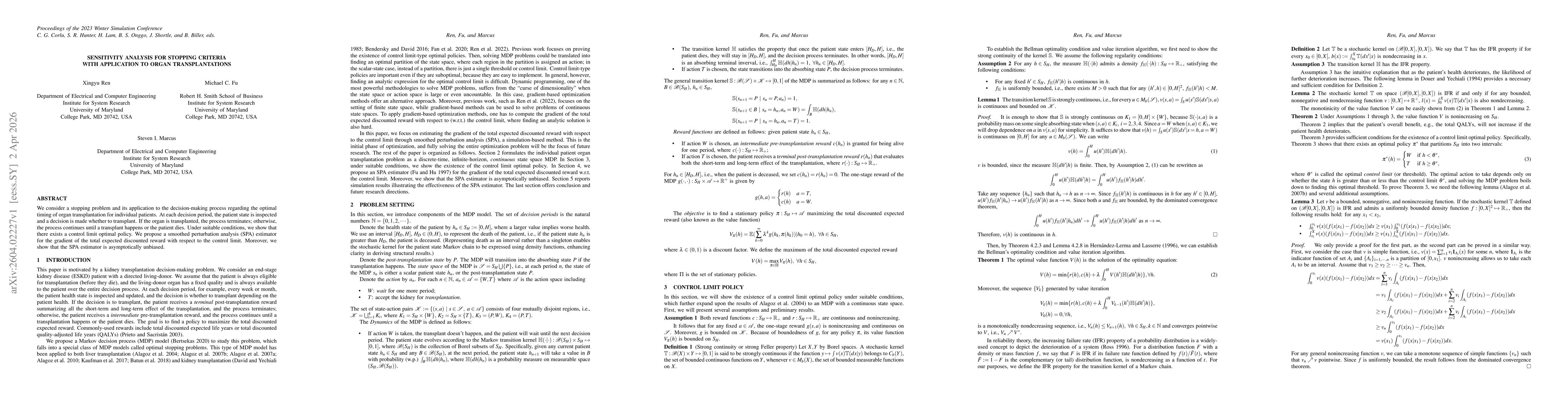 Thumbnail for Sensitivity analysis for stopping criteria with application to organ transplantations