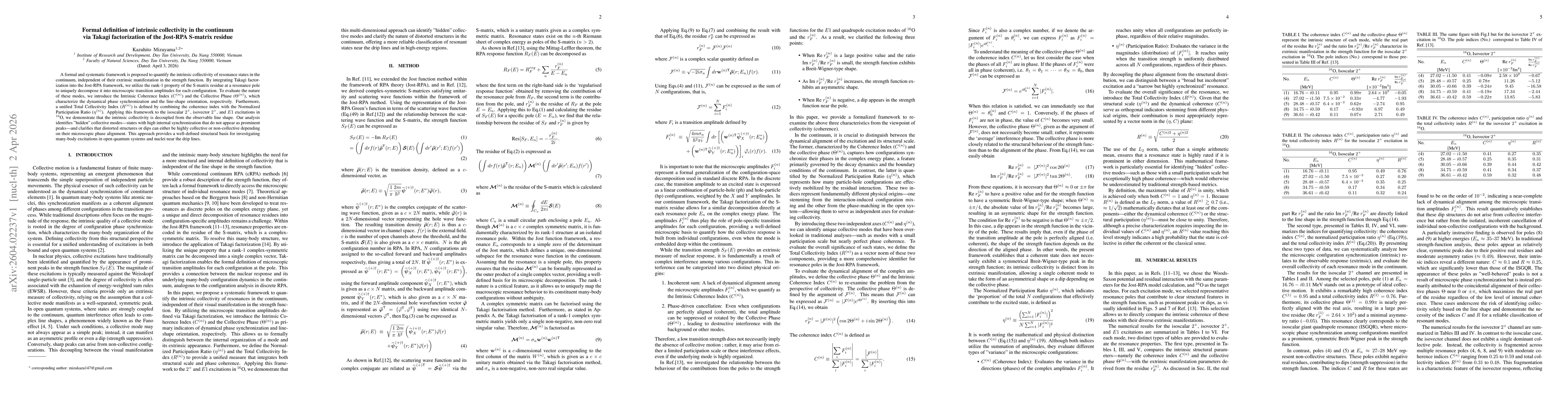 Thumbnail for Formal definition of intrinsic collectivity in the continuum via Takagi factorization of the Jost-RPA S-matrix residue