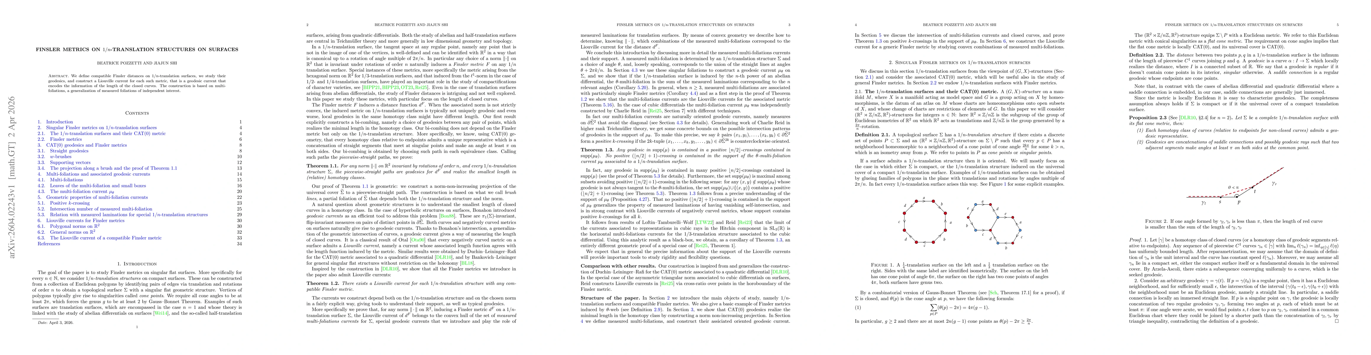 Thumbnail for Finsler metrics on $1/n$-translation structures on surfaces