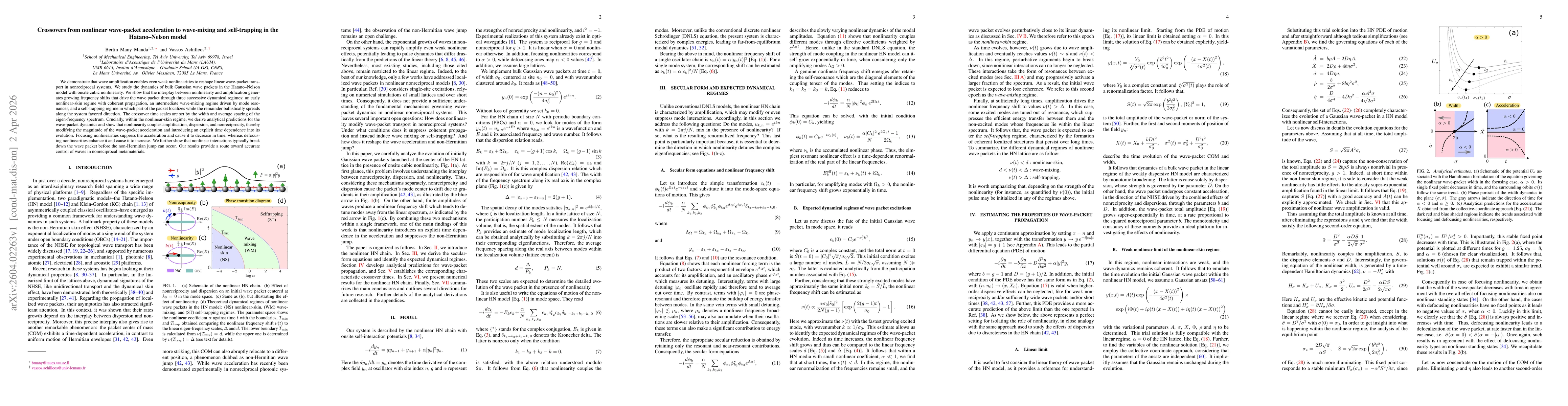 Thumbnail for Crossovers from nonlinear wave-packet acceleration to wave-mixing and self-trapping in the Hatano-Nelson model