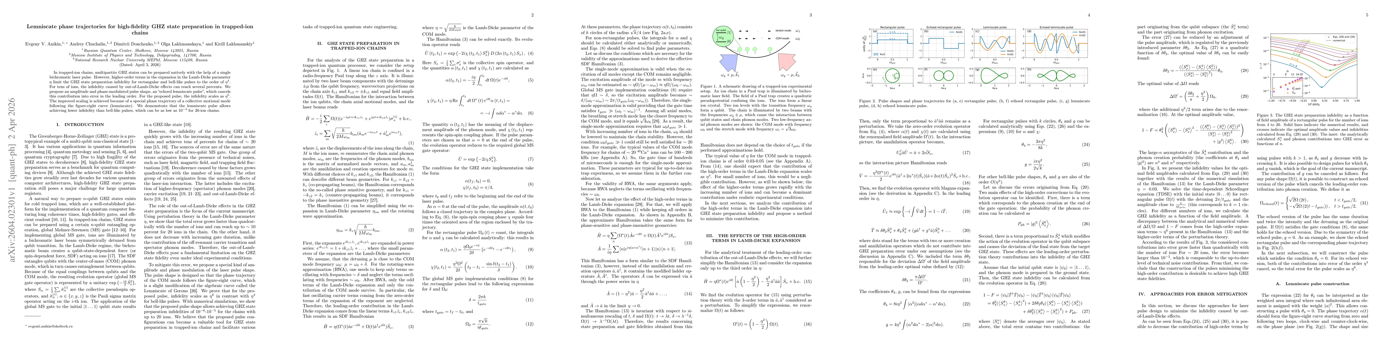 Thumbnail for Lemniscate phase trajectories for high-fidelity GHZ state preparation in trapped-ion chains