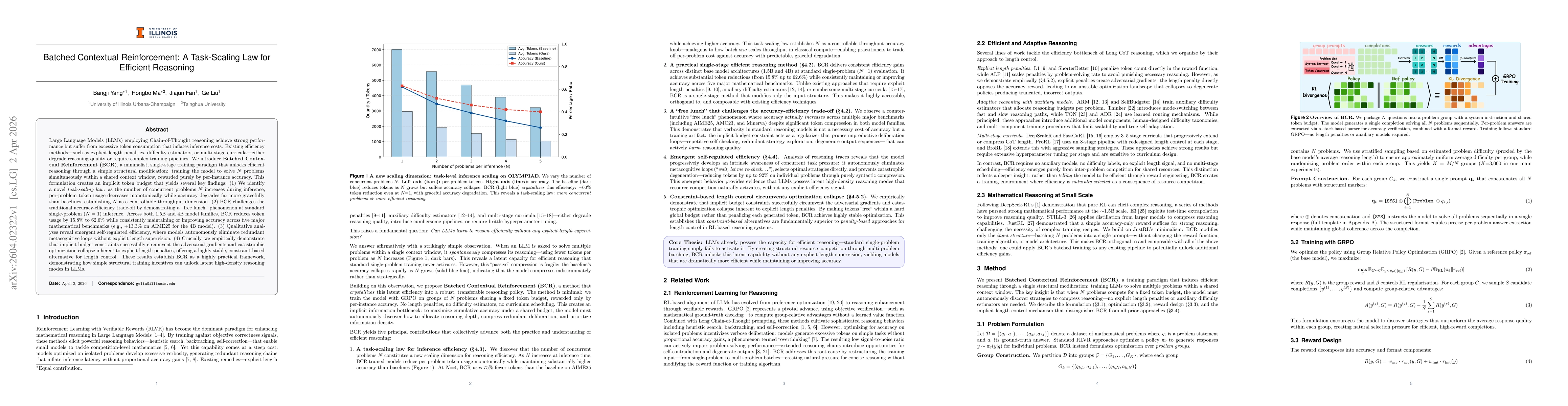 Thumbnail for Batched Contextual Reinforcement: A Task-Scaling Law for Efficient Reasoning