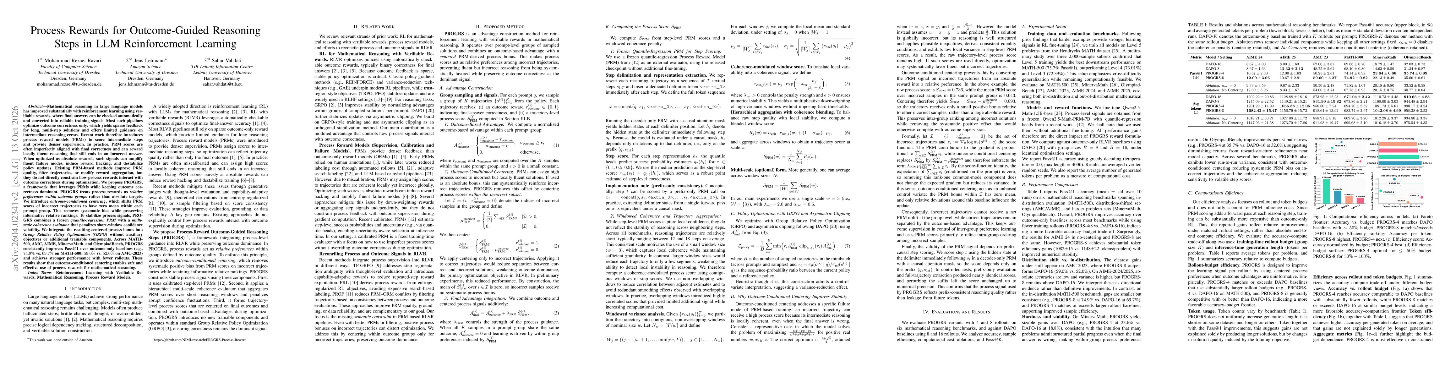 Thumbnail for Process Rewards for Outcome-Guided Reasoning Steps in LLM Reinforcement Learning