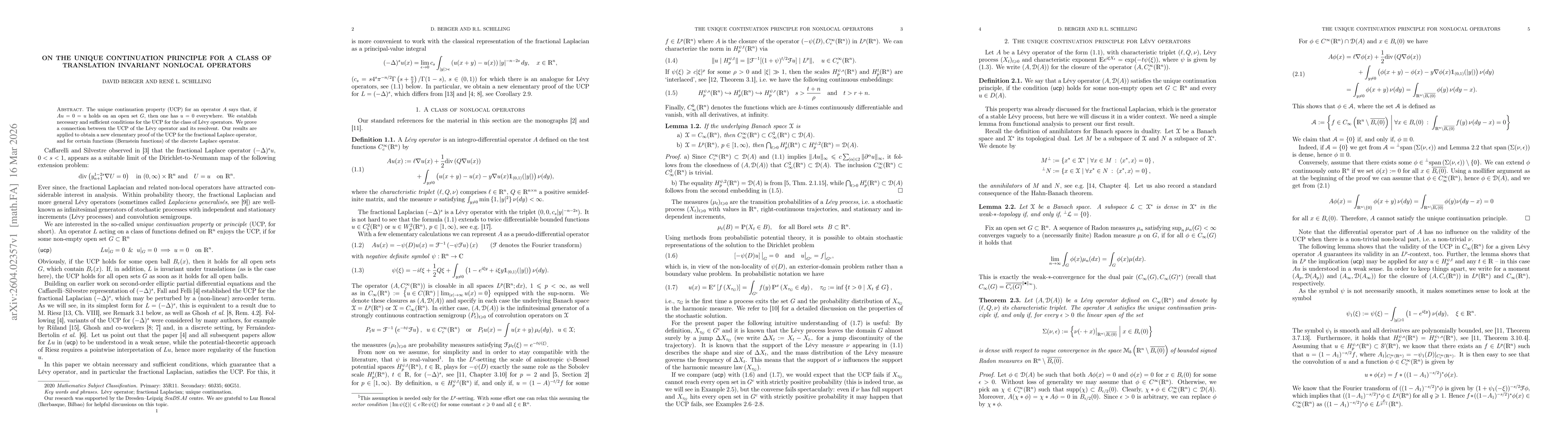 Thumbnail for On the Unique Continuation Principle for a Class of Translation Invariant Nonlocal Operators