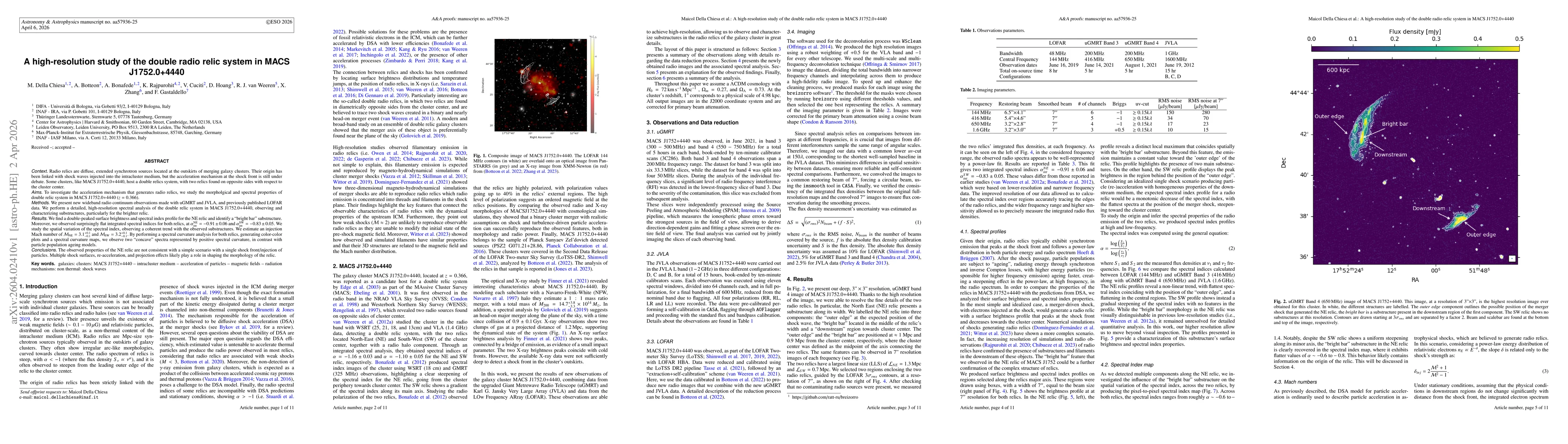 Thumbnail for A high-resolution study of the double radio relic system in MACS J1752.0+4440