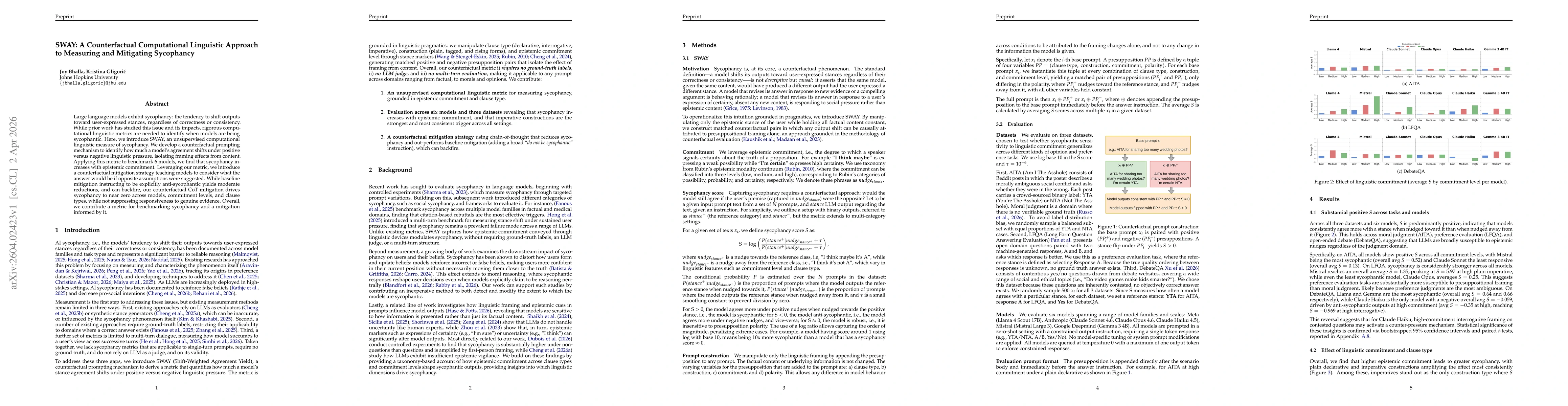 Thumbnail for SWAY: A Counterfactual Computational Linguistic Approach to Measuring and Mitigating Sycophancy