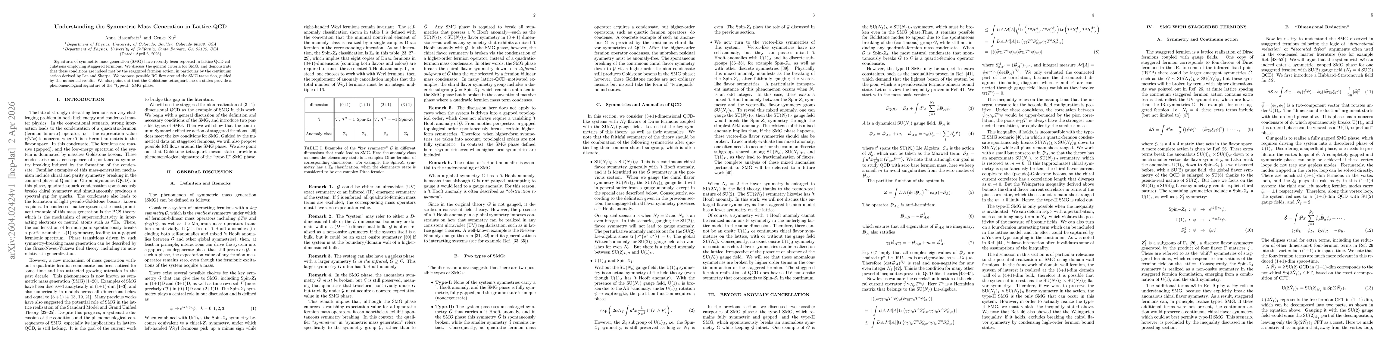 Thumbnail for Understanding the Symmetric Mass Generation in Lattice-QCD